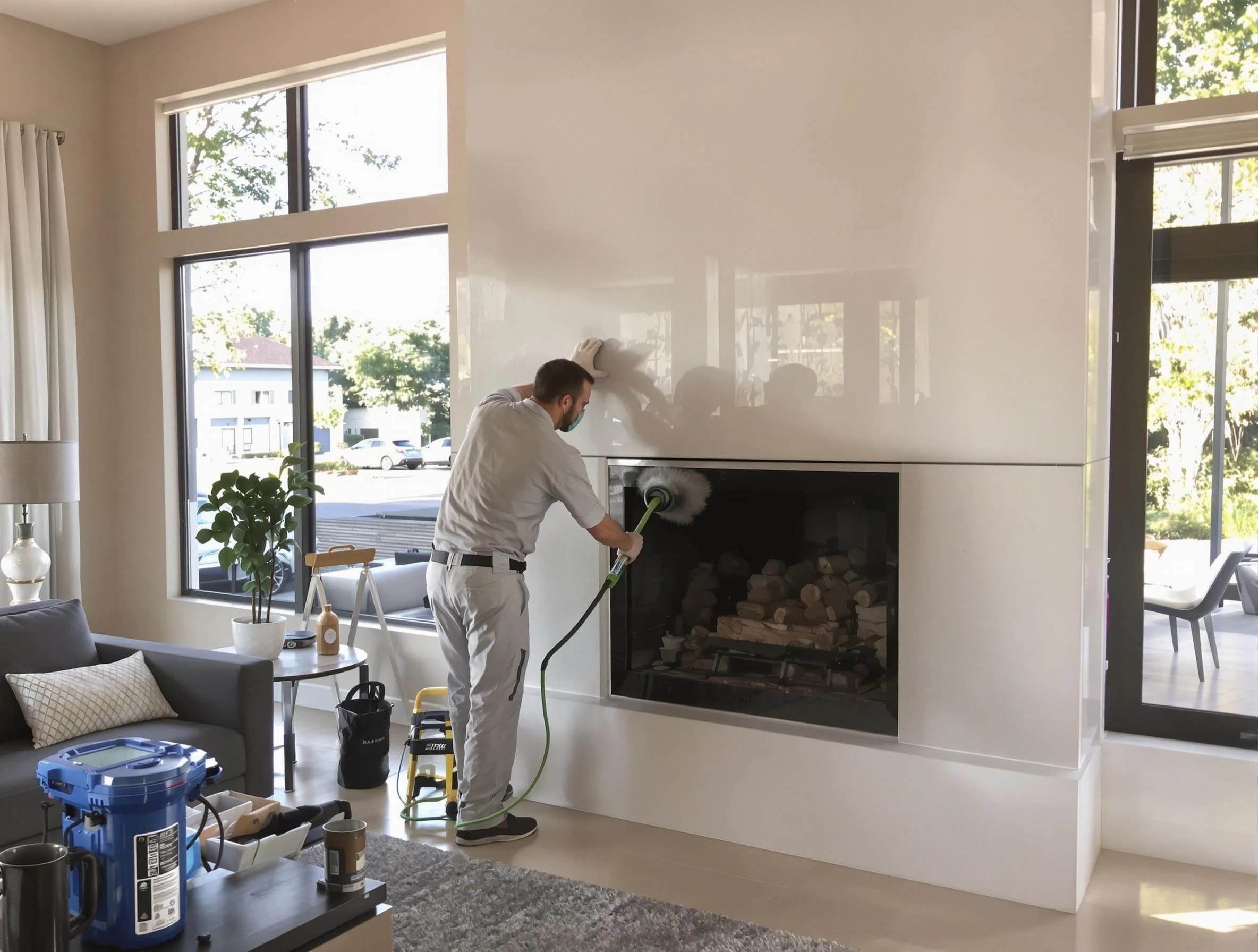 New Bedford Chimney Sweep performing thorough soot removal in New Bedford, MA