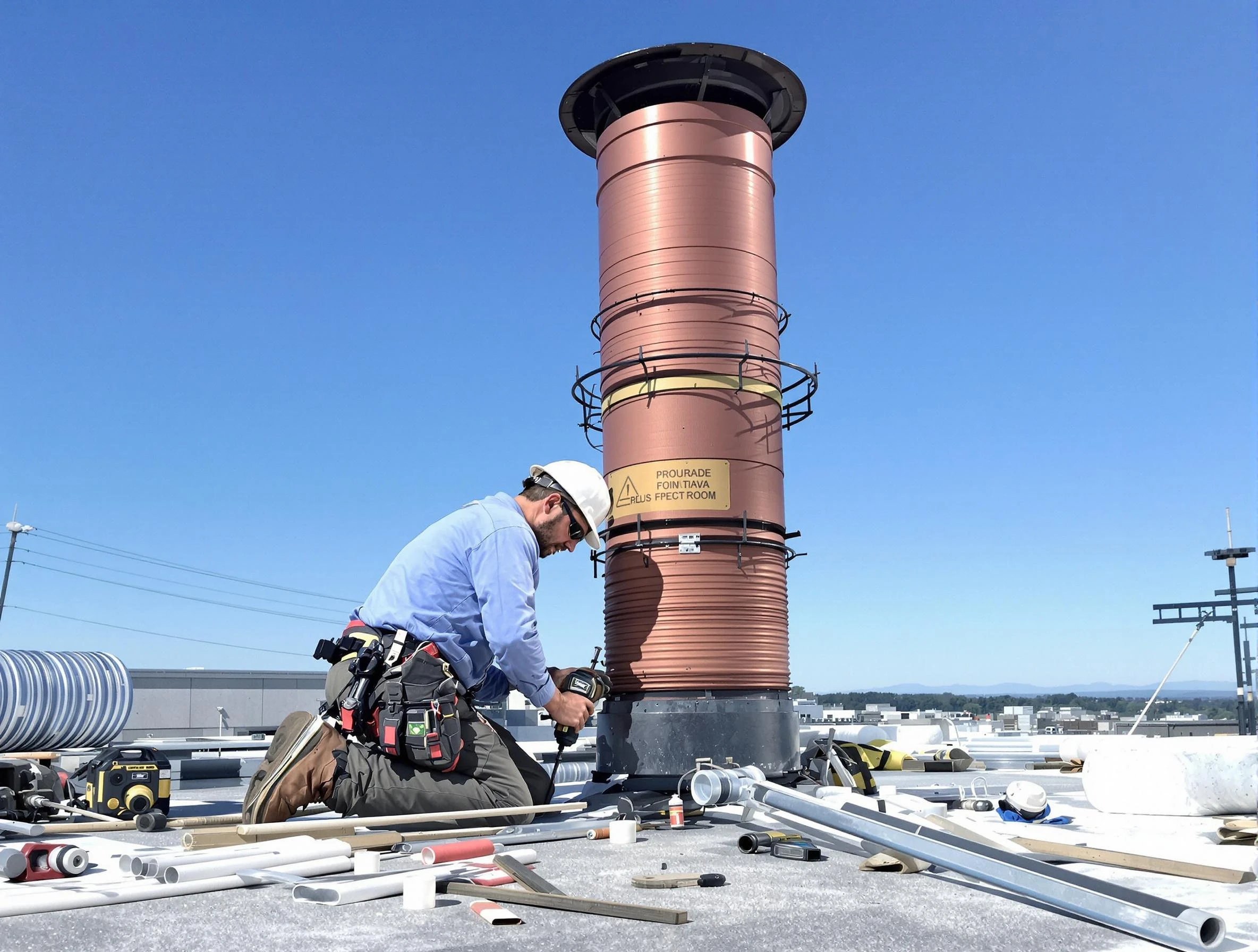 Installed chimney liner by New Bedford Chimney Sweep in New Bedford, MA