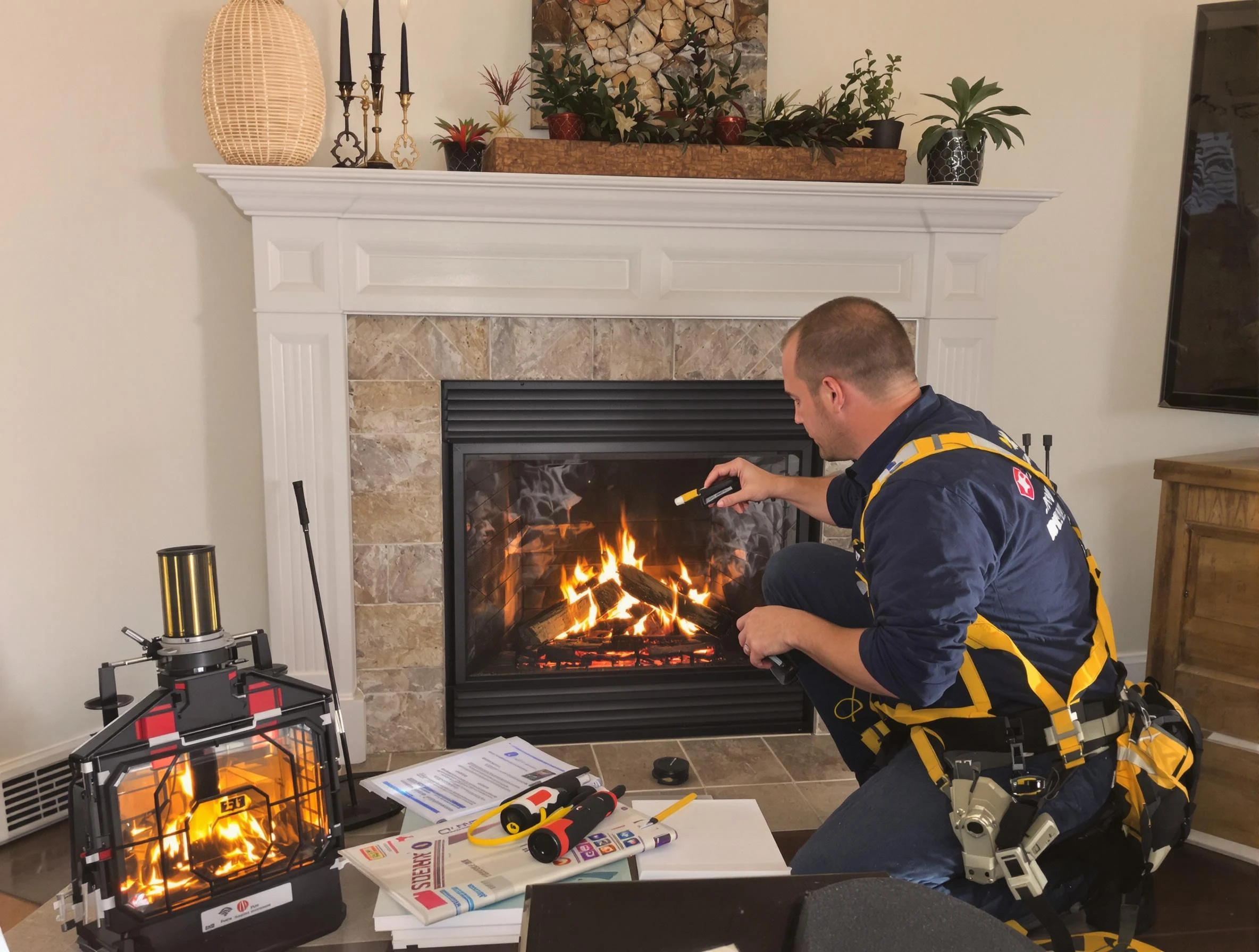 Safety-focused fireplace inspection by New Bedford Chimney Sweep in New Bedford, MA